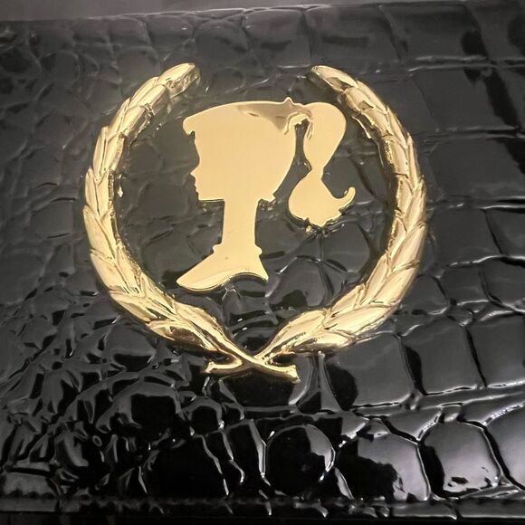 Patricia Field x Barbie Black Embossed Leather wallet NWT in original Box. Rare - Picture 8 of 11